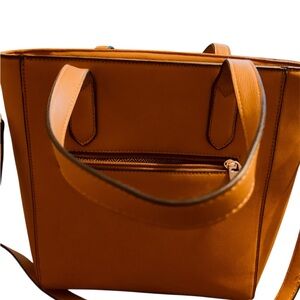 Chic Tan Faux Leather Shoulder Bag
